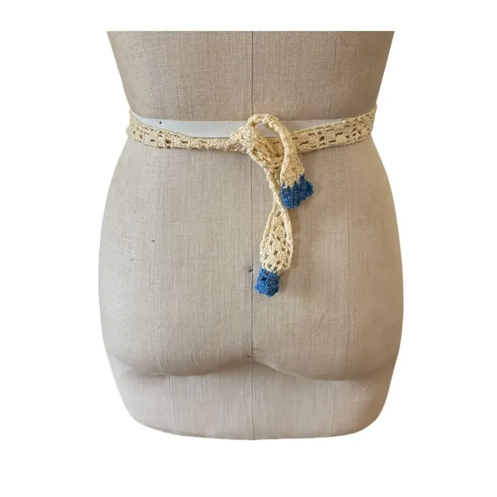 Vintage crocheted blue